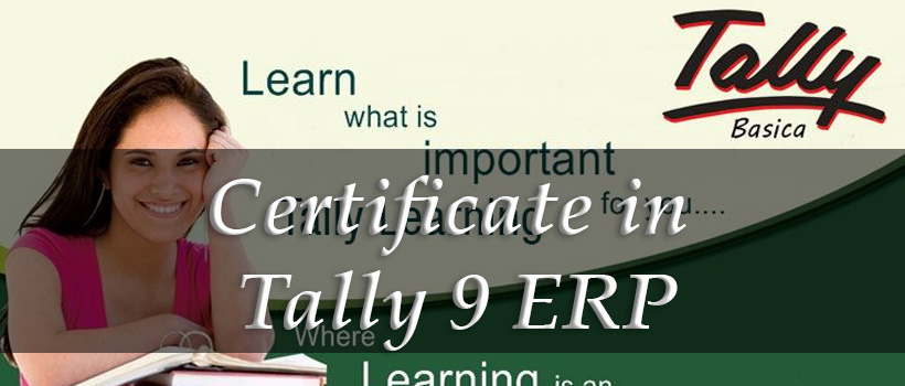 Certificate in Tally 9 ERP